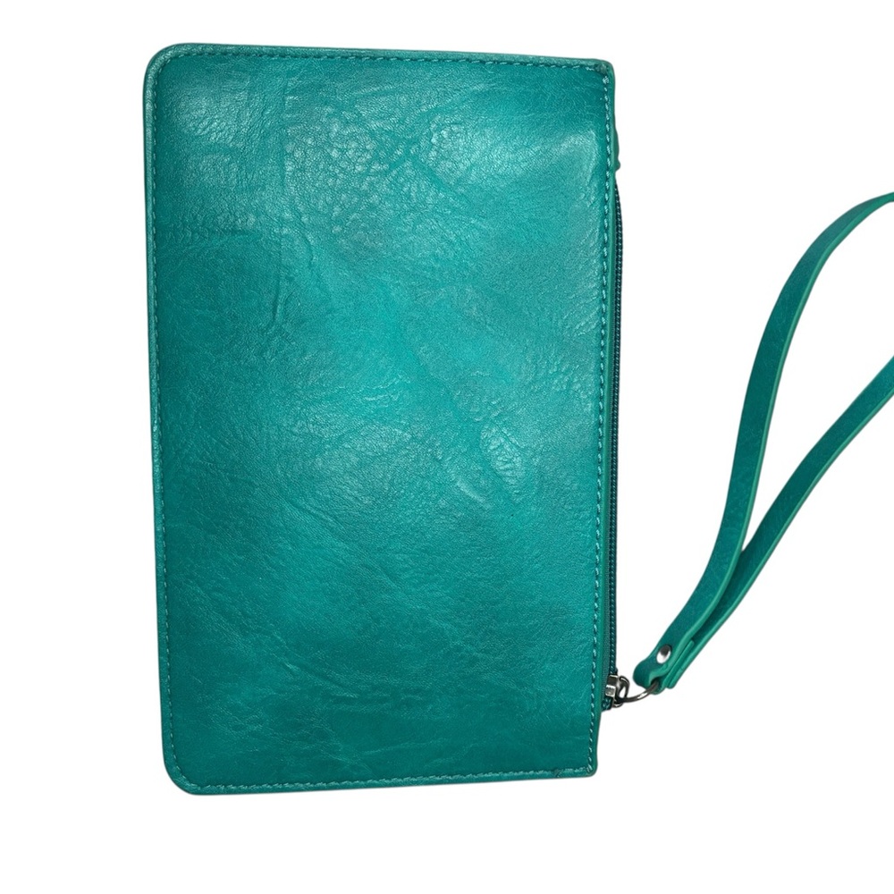 Montana West Turquoise Tote with Leopard Accent with concealed carry pocket - Picture 11 of 11